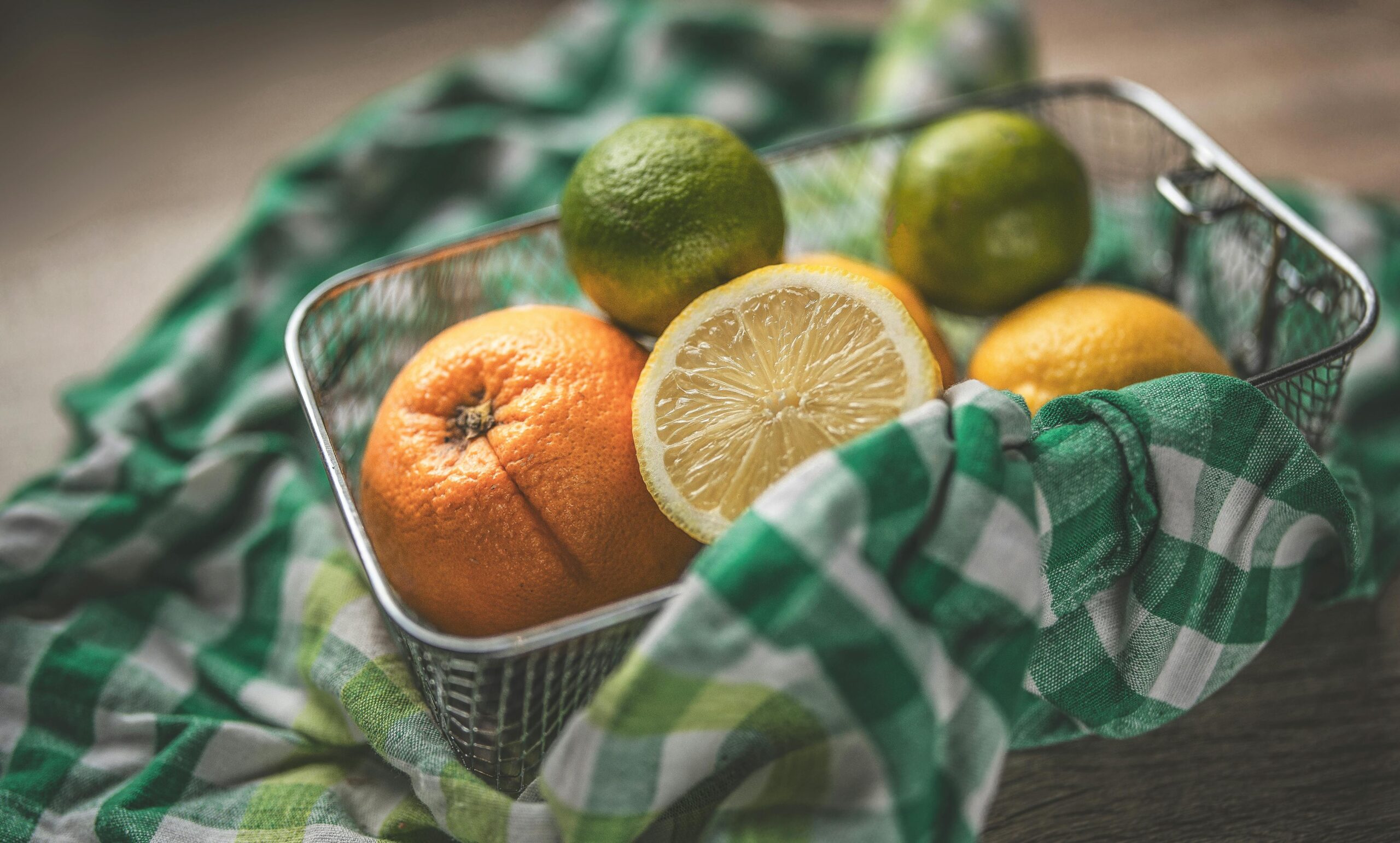 Geschnittene Orange Und Zitrone